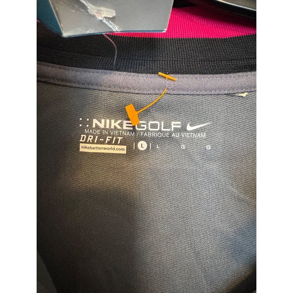 Nike Golf Dri-Fit Mens Pullover Quarter-Zip Long Sleeve Gray/Black Size L - Picture 3 of 5